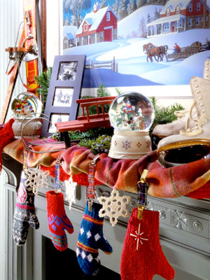 Moderna Decoración de chimeneas para Navidad - Kitchen Design Luxury Homes