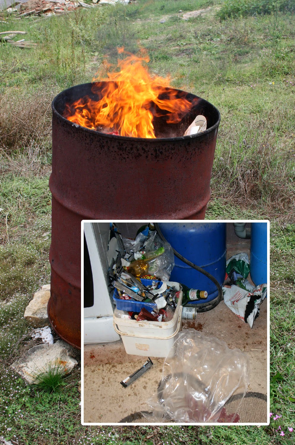 Lots of rubbish to burn Lots of rubbish to burn