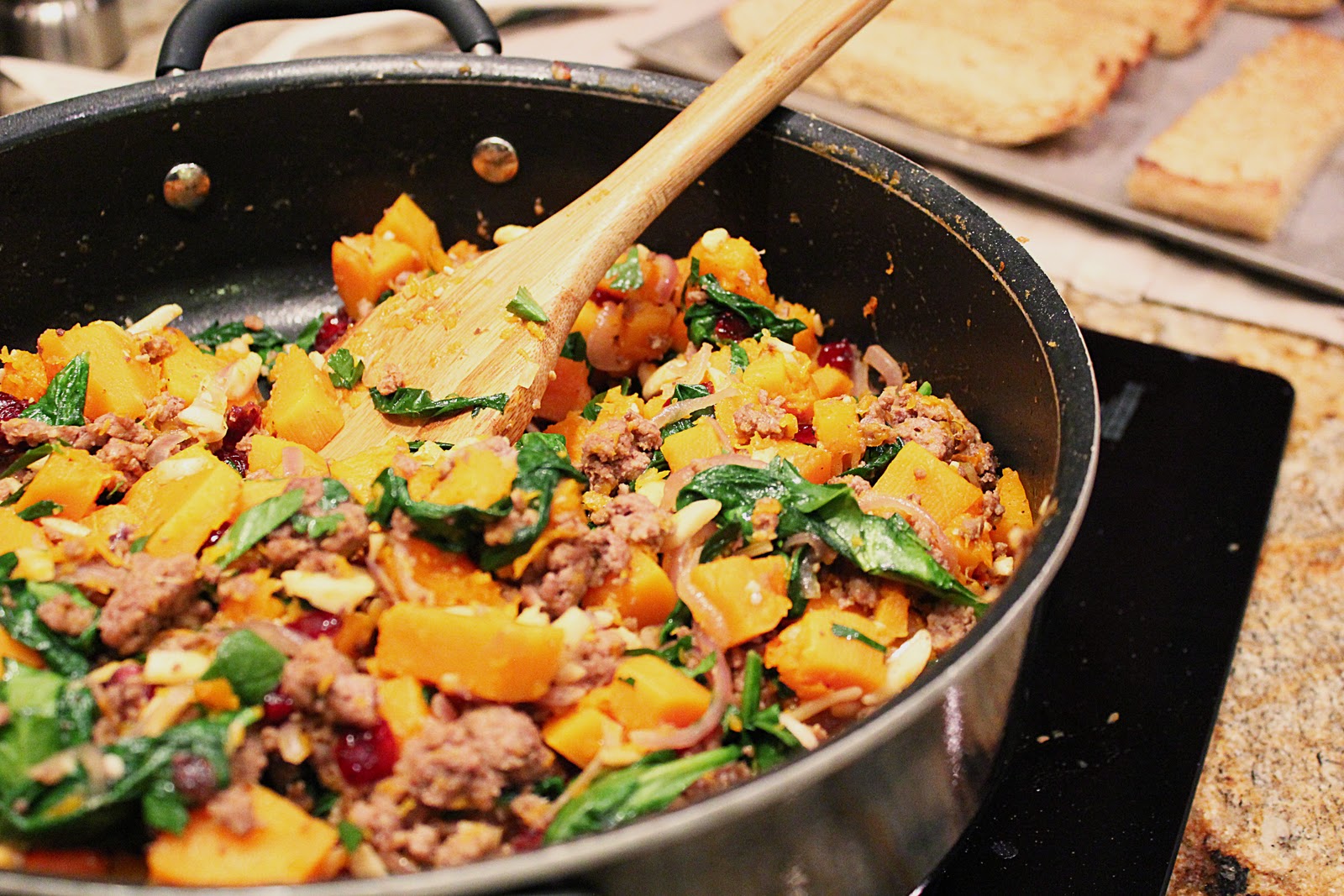 ambition s kitchen beef squash and spinach saute ambition s kitchen beef squash and spinach saute