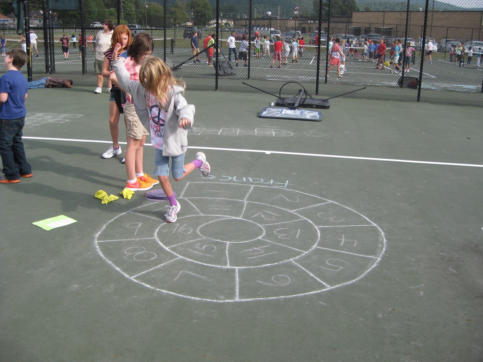 O.E.S. P.E. Hopscotch around the world