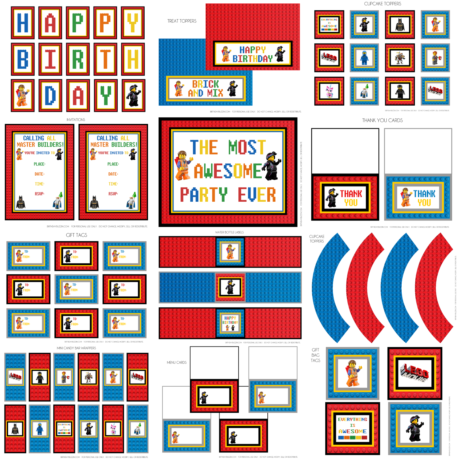 Birthday Party Ideas For Kids The Lego Movie Party Supplies And