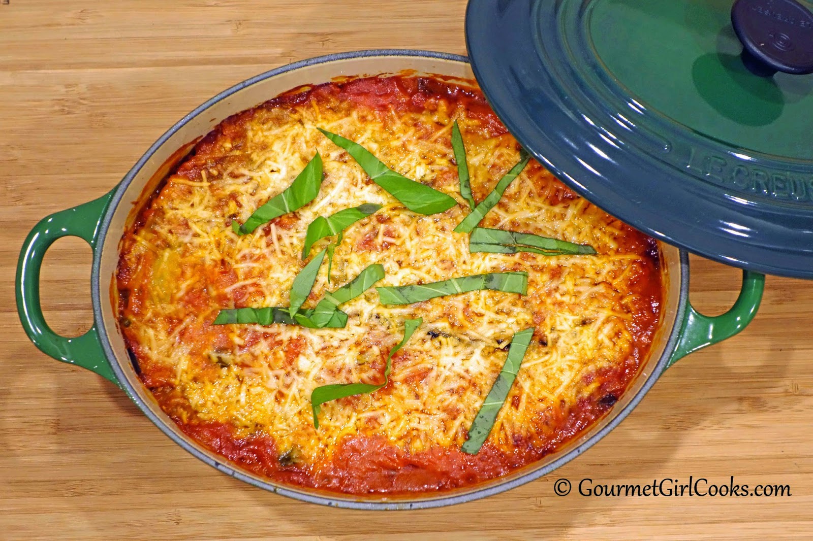 Gourmet Girl Cooks Tuesday's Eggplant Ricotta Bake