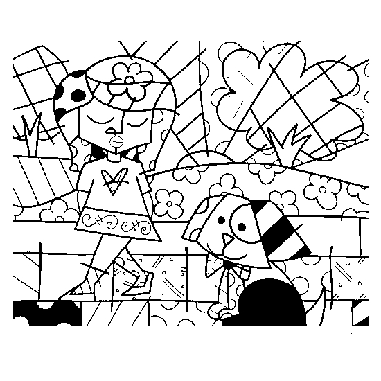 Desenhos para colorir do Romero Britto Romero britto, Desenhos do