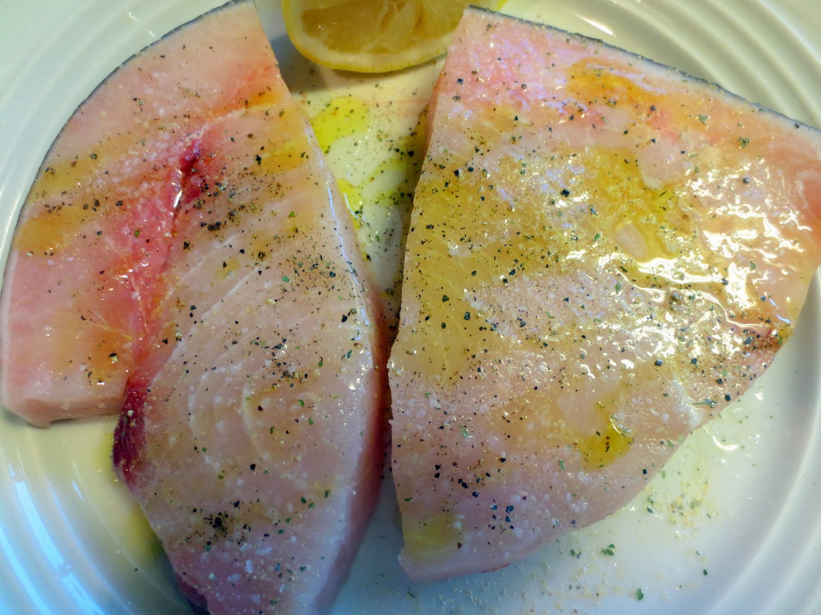 The Owl with the Goblet Grilled Swordfish with Caper Parsley Gremolata