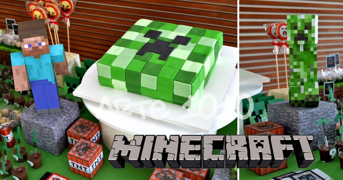 Party Cakes : Ontem teve Minecraft na festa do João Gabriel