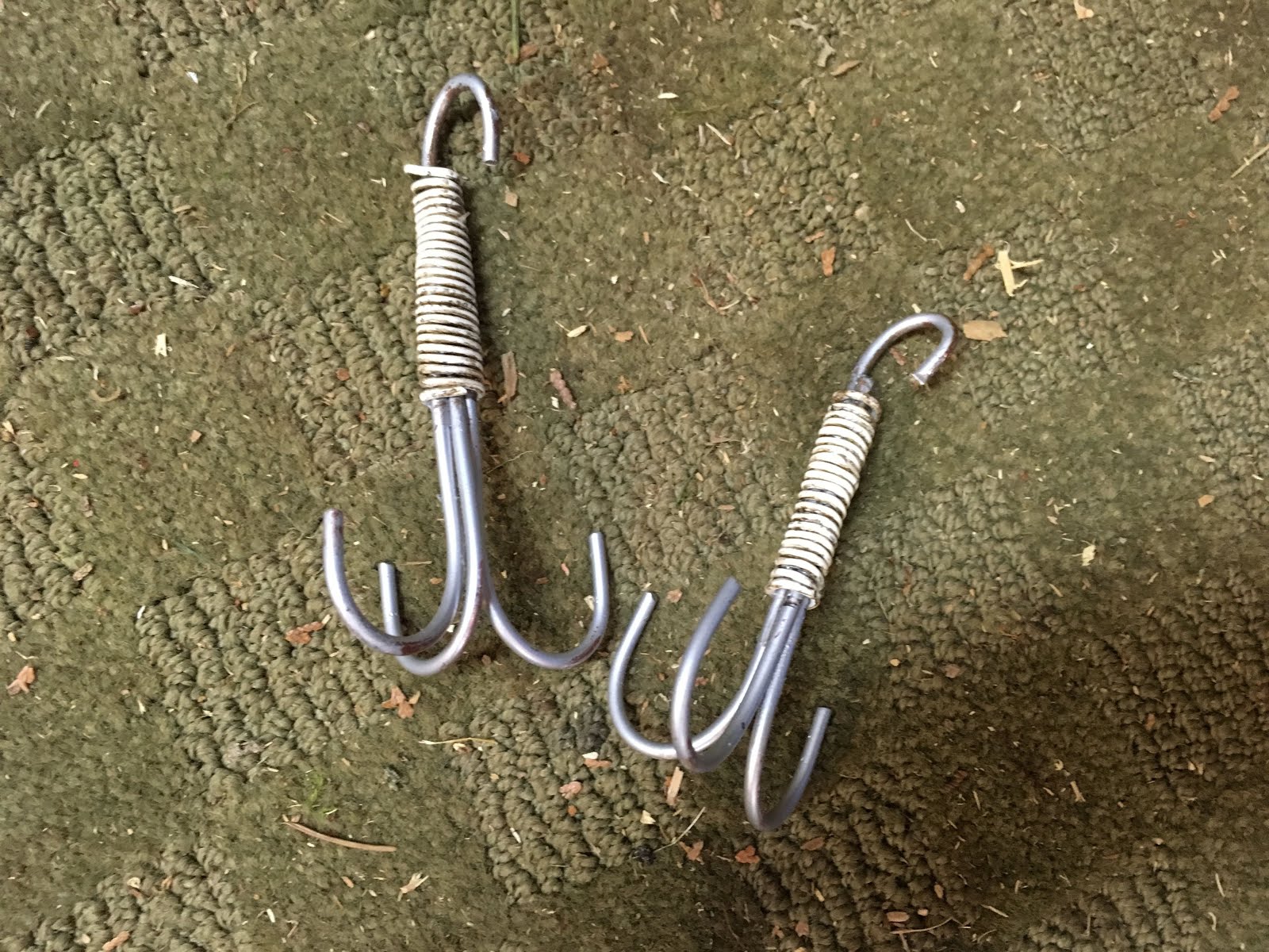 I did these hooks out of copper wire but did not like the color.