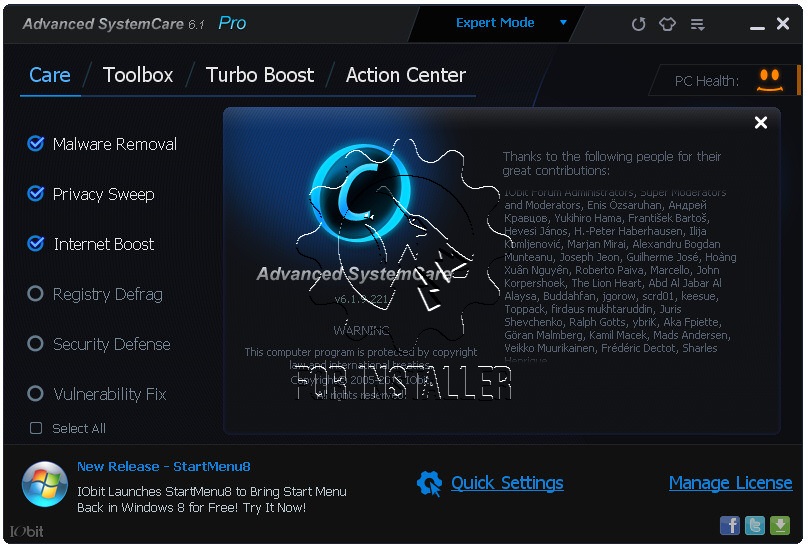 Advanced SystemCare 13.1.0.110 Crack With License Key