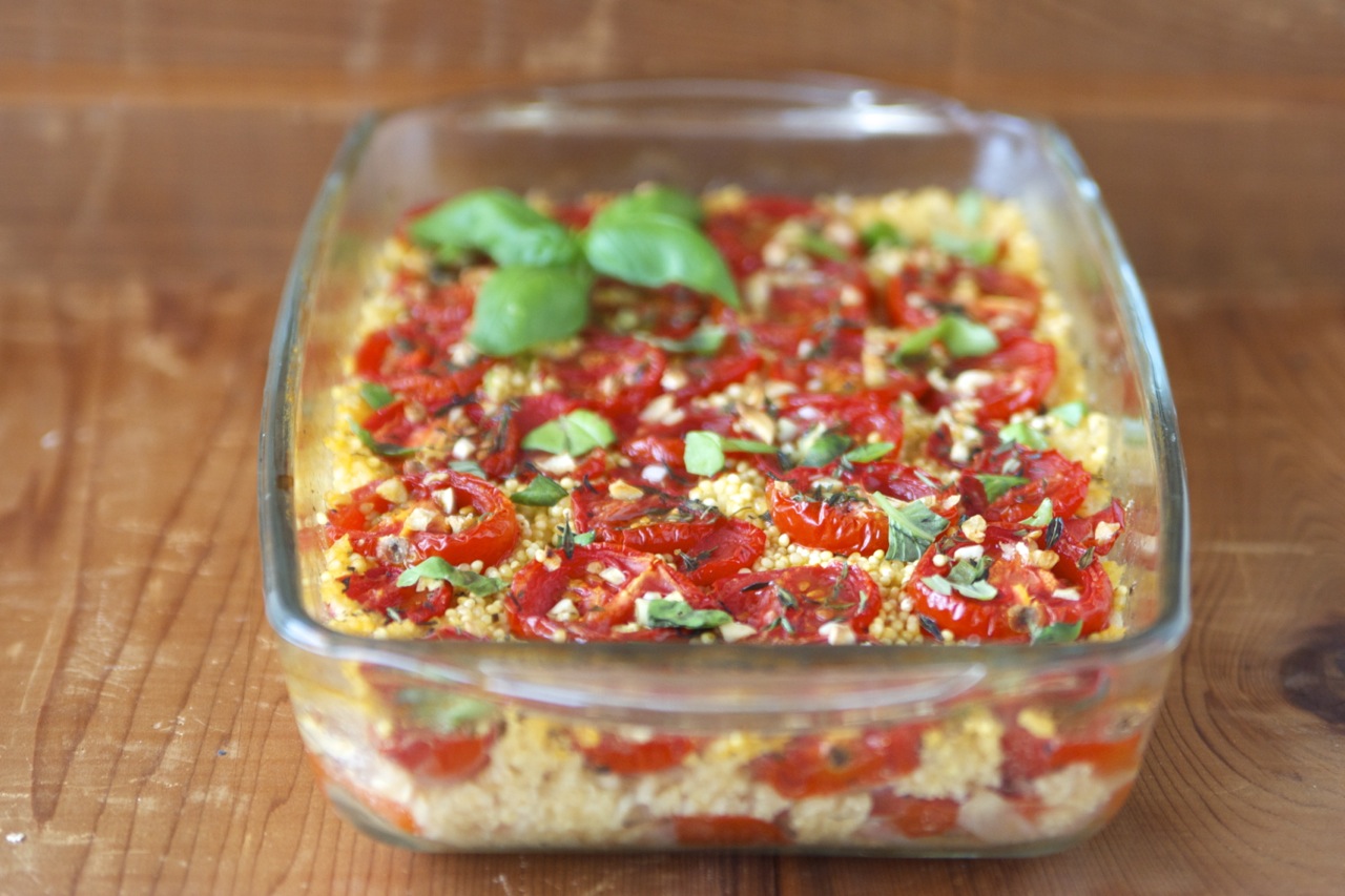 Roasted Tomato & Millet Casserole Craving Greens