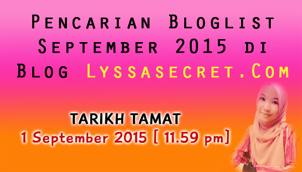  Pencarian Bloglist September 2015 di Blog Lyssasecret.Com