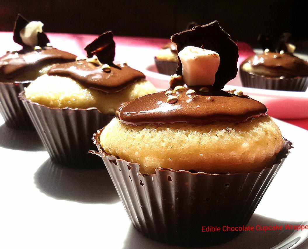 Bongtaste VANILLA CUPCAKE SERVED IN EDIBLE CHOCOLATE CUP(HOW TO MAKE