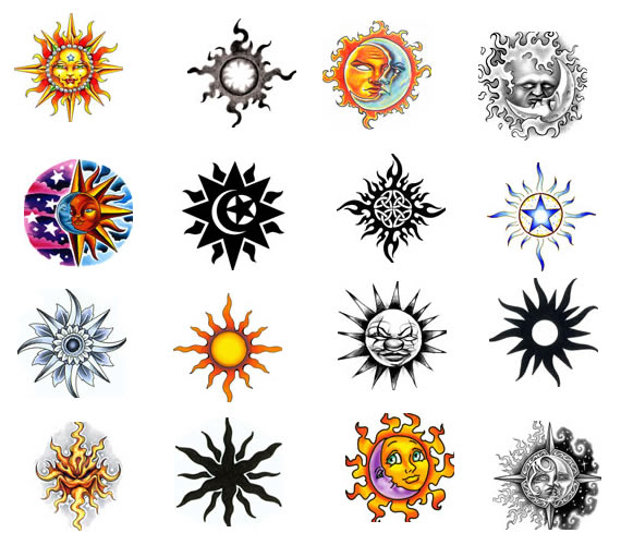 If you are looking for sun tattoos you have chosen a diversified design