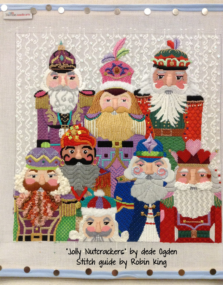 Needlepoint Study Hall new Jolly Nutcracker Ornaments by dede Ogden