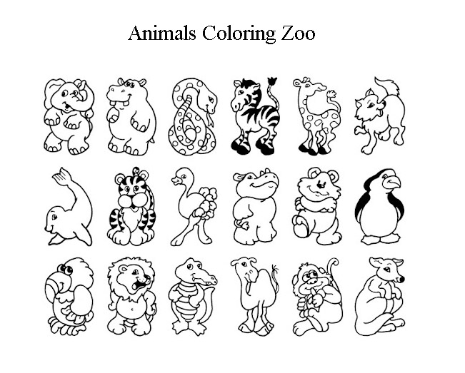 Free Animals Coloring Pages Zoo To Kids title=