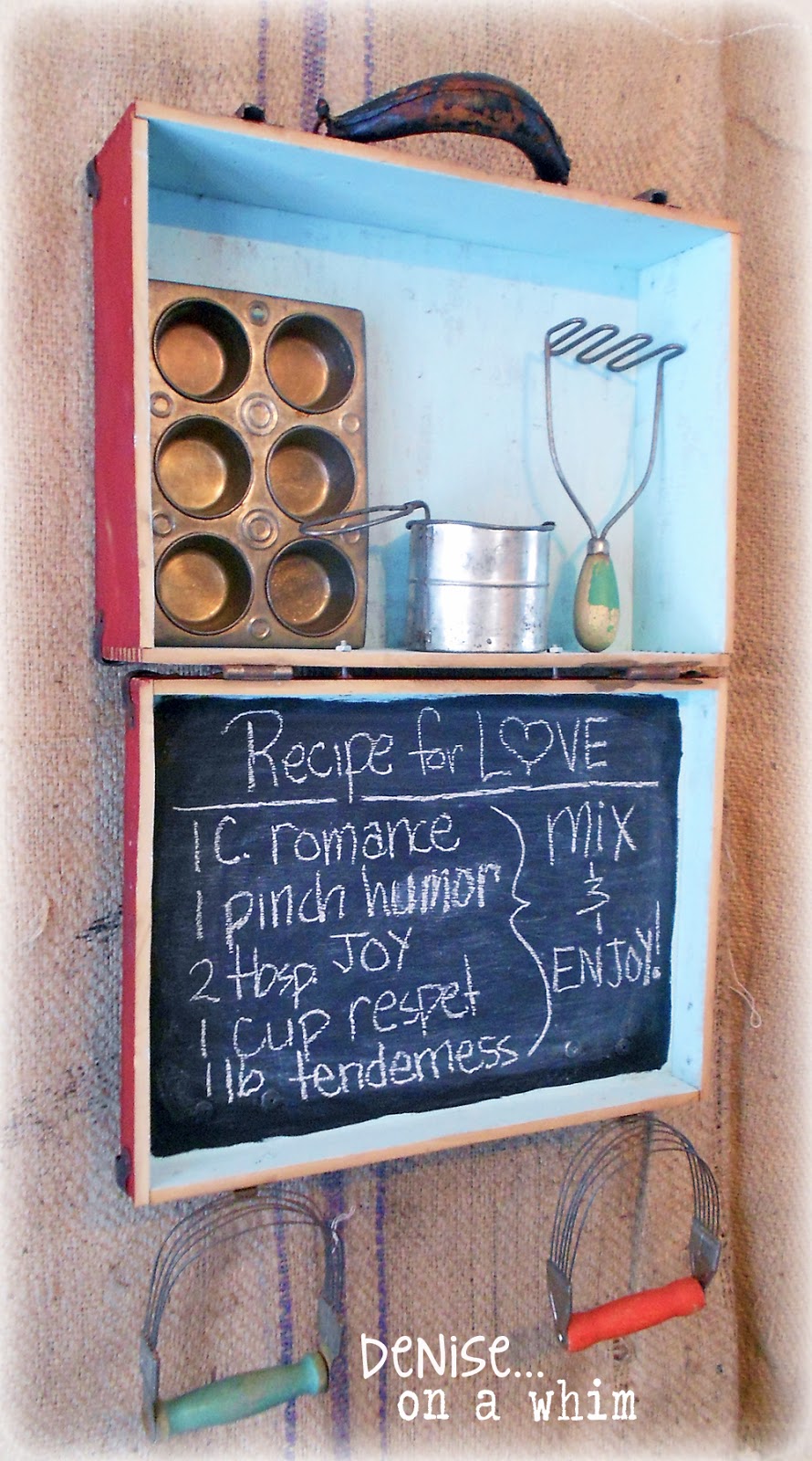 A Vintage Skate Box Is Now and Adorable Shelf and Chalkboard!