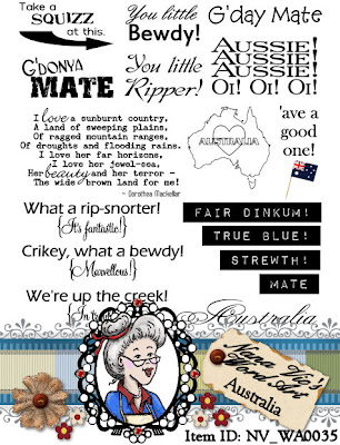 A collection of digital stamps with an Australian feel.
