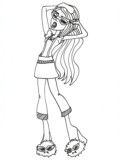 All About Monster High Dolls: Ghoulia Yelps Free Printable Coloring Pages
