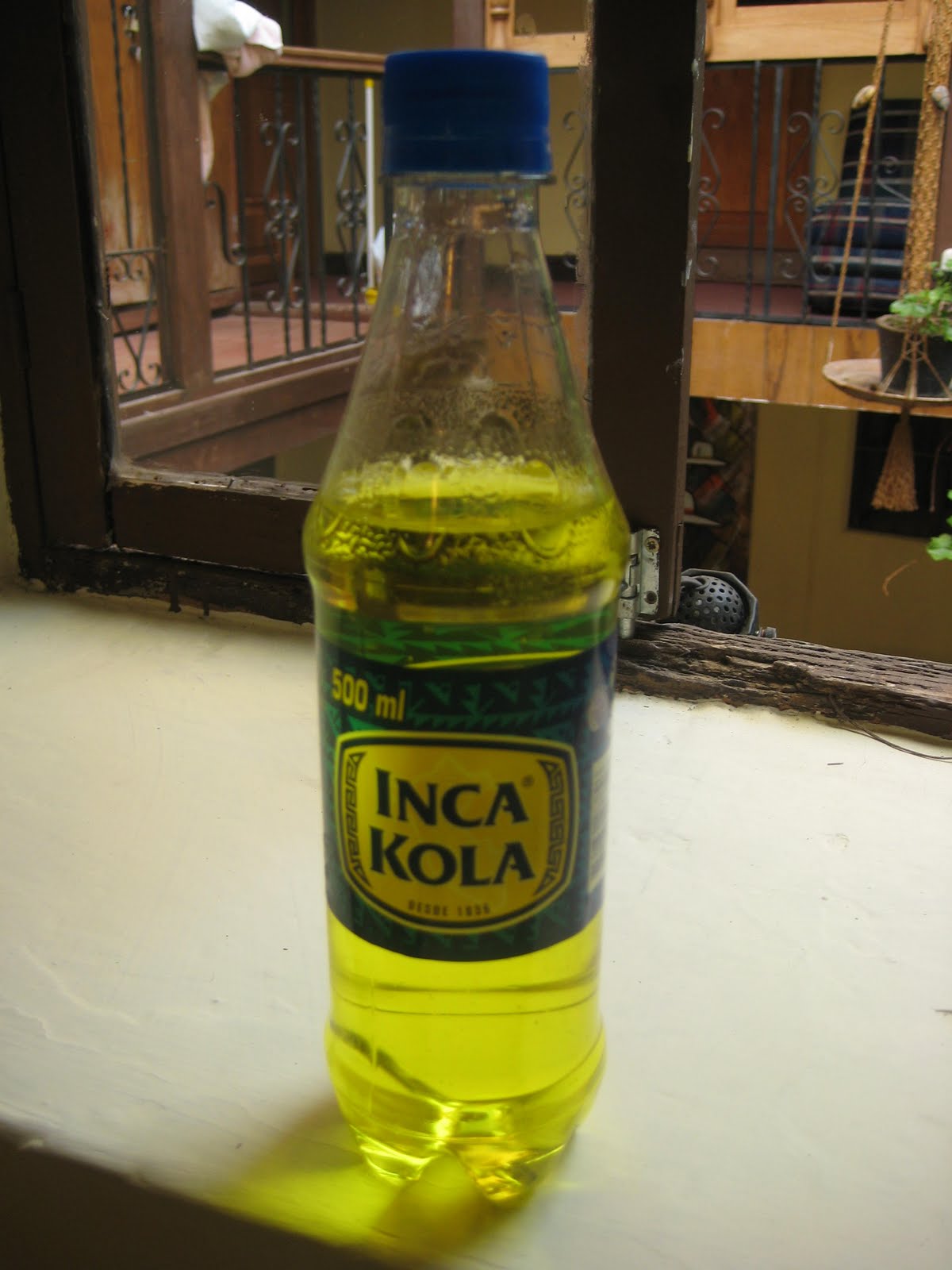 Lizzie and Keith in South America Inka Cola Peru´s answer to Irn Bru!!!