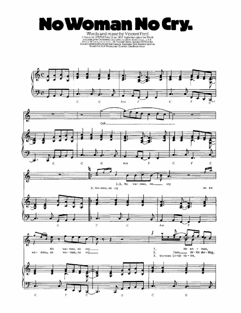 Como Tocar Bob Marley No Woman Guitarra Acordes De No vrogue.co