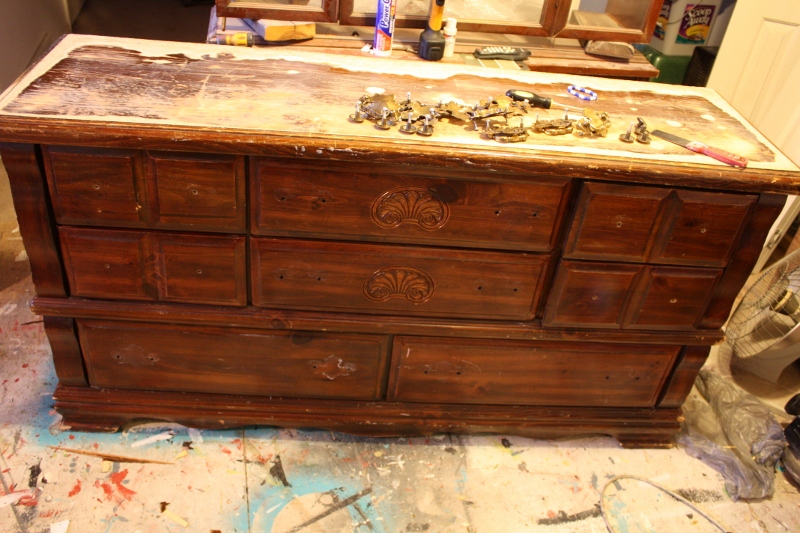 Tattered Butterfly Typography French Inspired Dresser