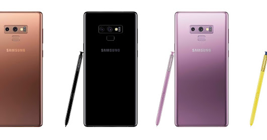 6 Videos Hands-On of the Samsung Galaxy Note 9.