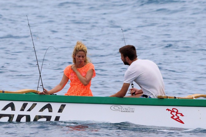 Shakira and Gerard Pique: canoe and sea fishing for their nature