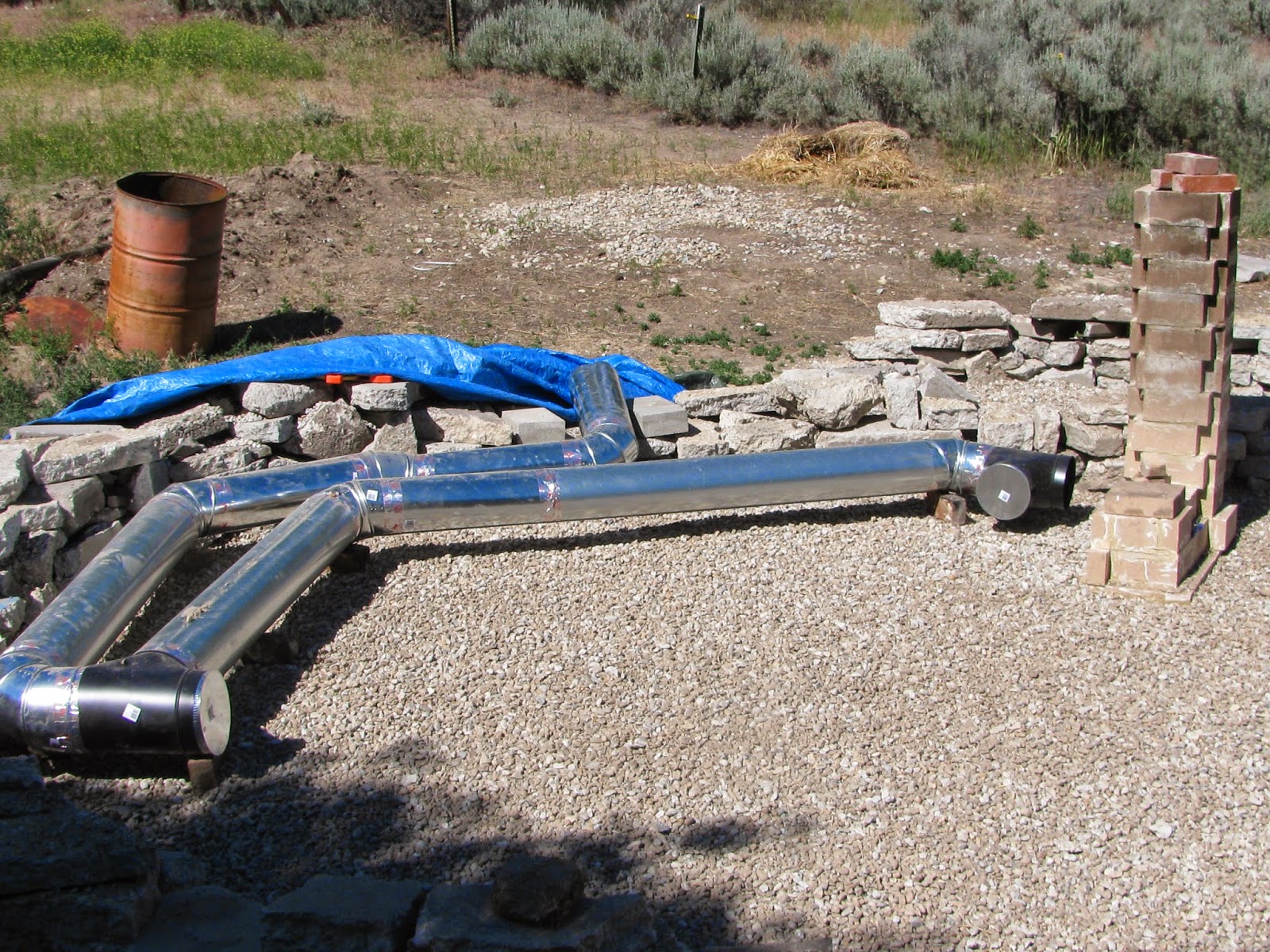 Spiritwood Natural Building RMH exhaust