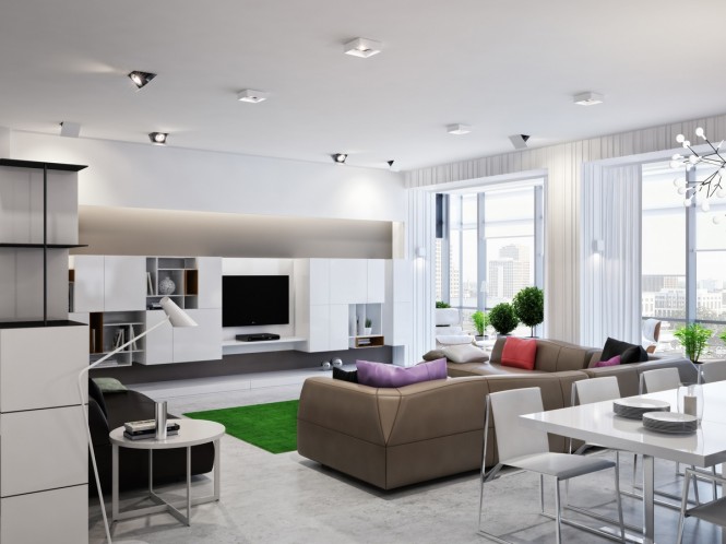 Open Plan Kitchen Living Room Design Ideas 665 x 498