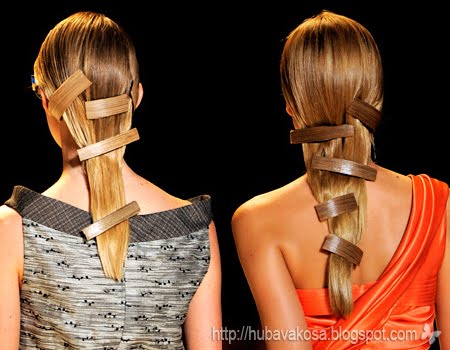 прически с шноли - Carolina Herrera пролет-лято 2011