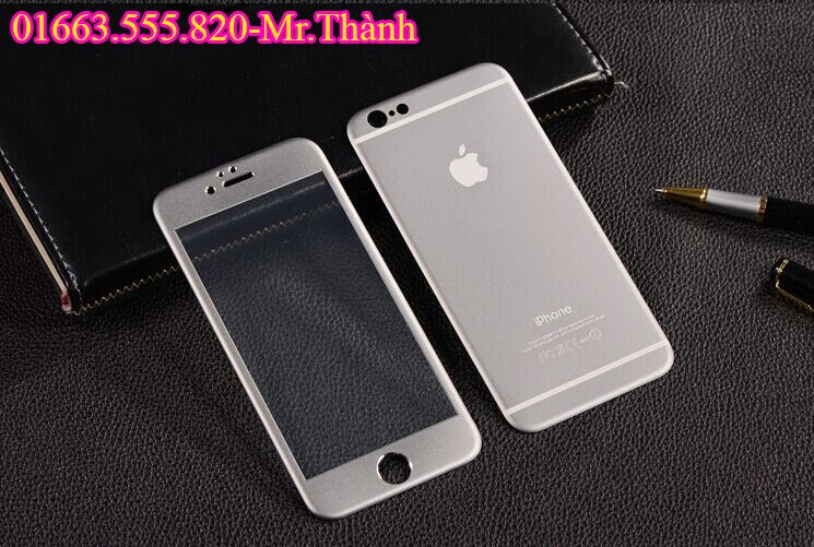 Kính Cường Lực Nhôm Full Đổi Màu Máy iPhone 6Plus 2Mặt Kính Cường Lực Nhôm Full Đổi Màu Máy iPhone 6Plus 2Mặt