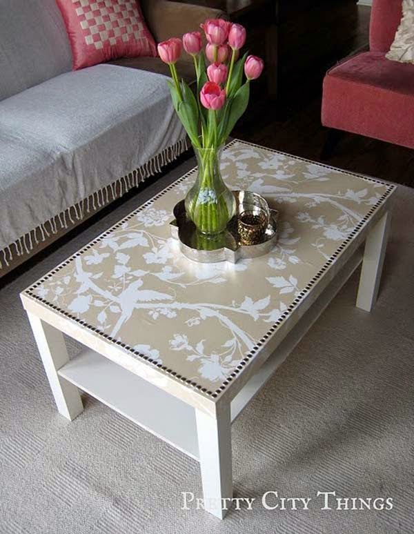 25 Cool DIY Furniture Makeovers with Wallpaper Do it yourself ideas
