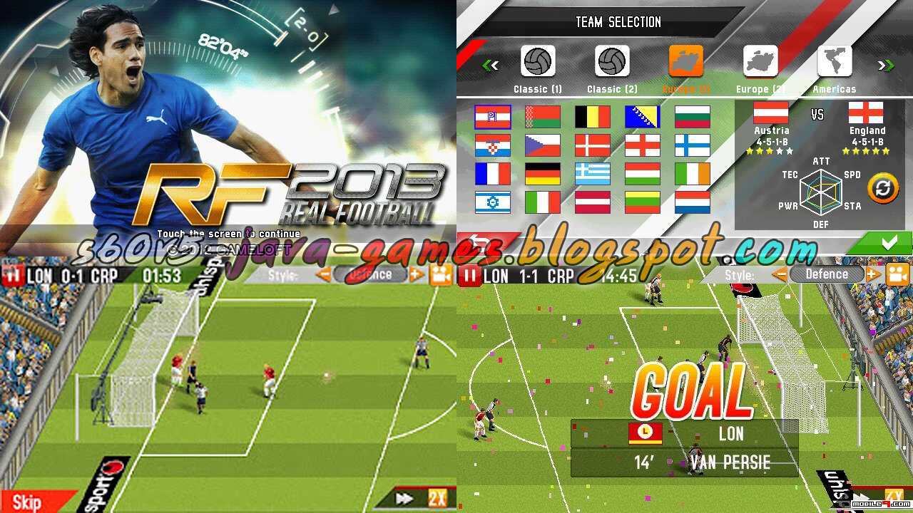 real football 2012 java touch screen