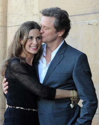 Colin Firth with Wife