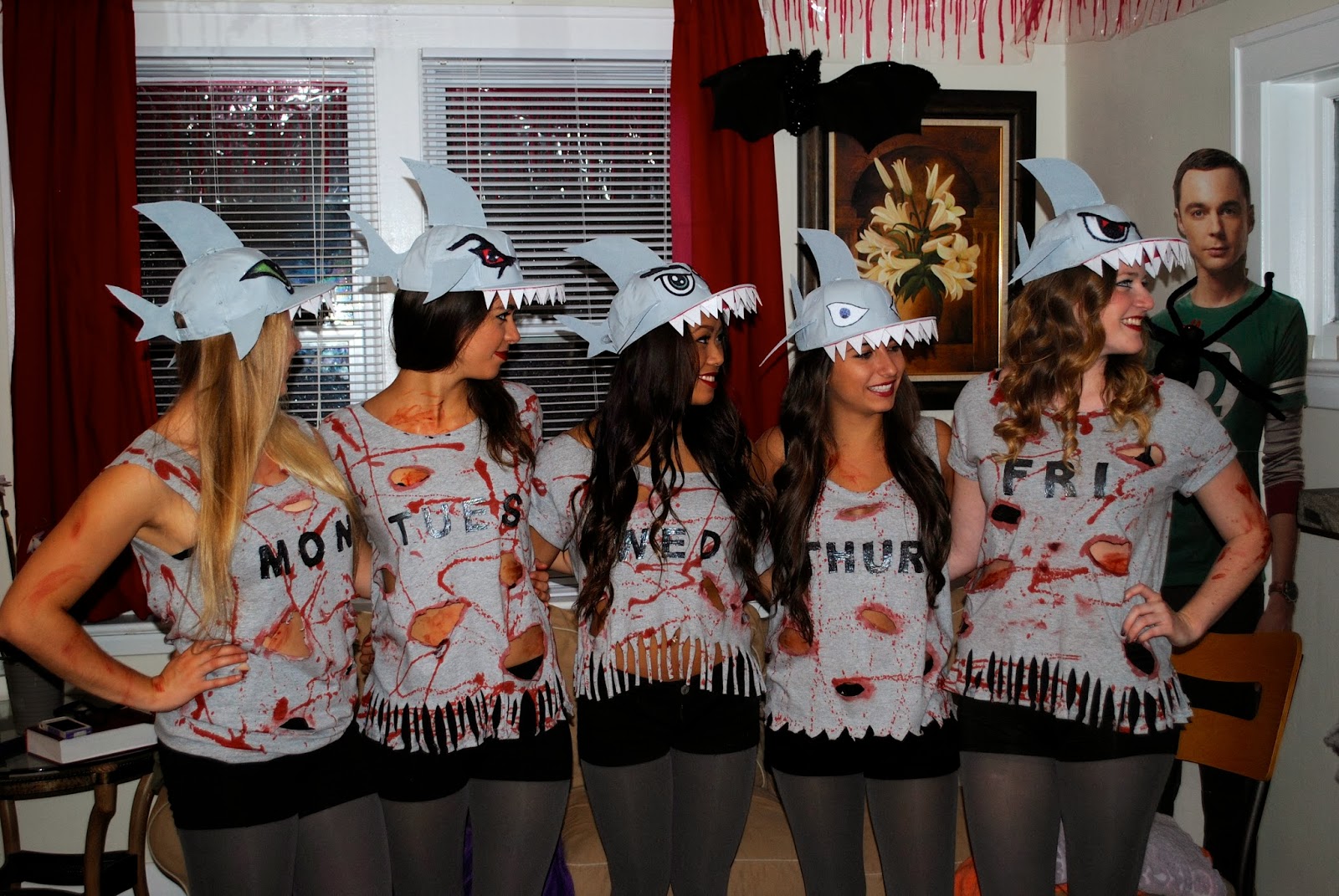 We picked up some grey tights at Target and wore black shorts and boots