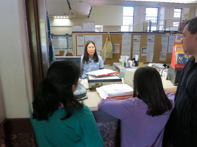 kids at post office