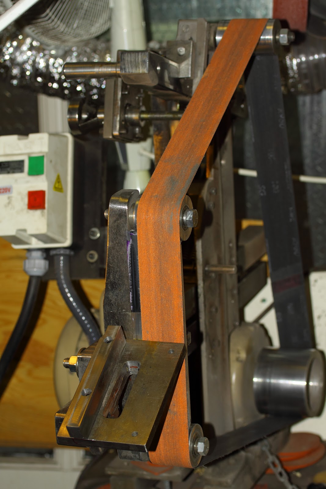 Oakblades Tools of the trade. Acheivement unlocked! Flat belt grinder