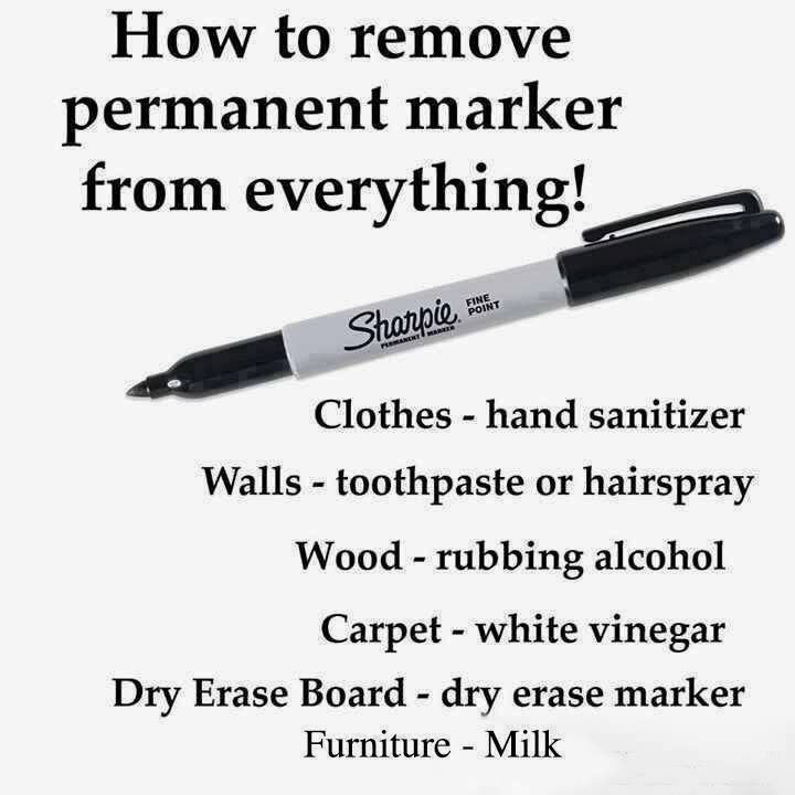 Info Corner how to remove permanent marker from everything!