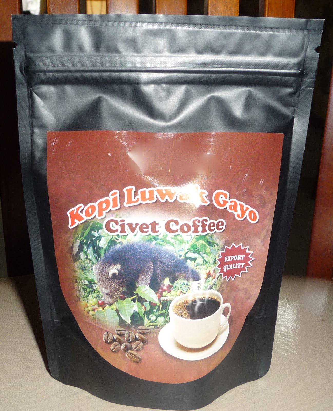 Roasted Beans, Packaging 250 grams Kopi Luwak Gayo