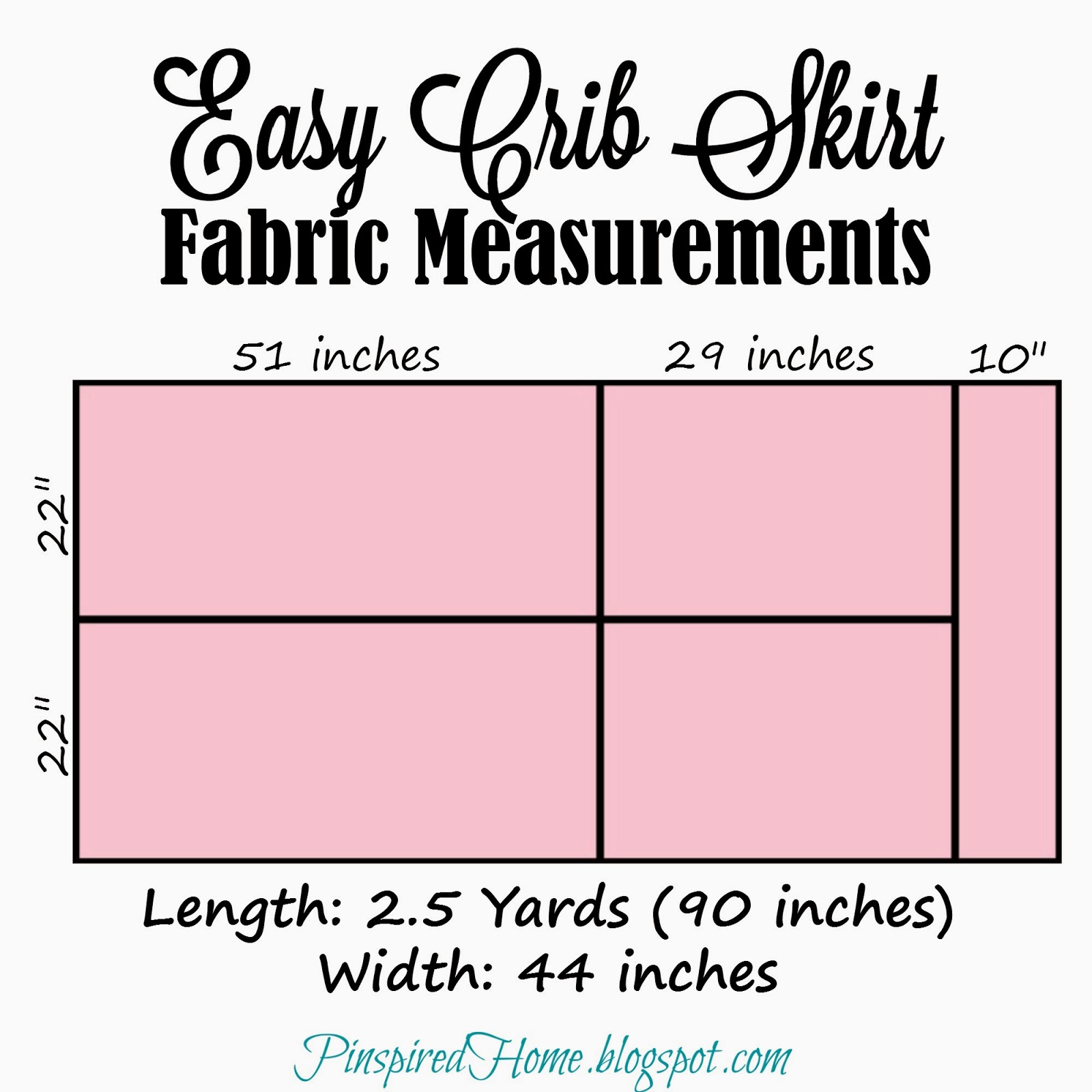 Pinspired Home Easy And Adjustable Diy Crib Skirt
