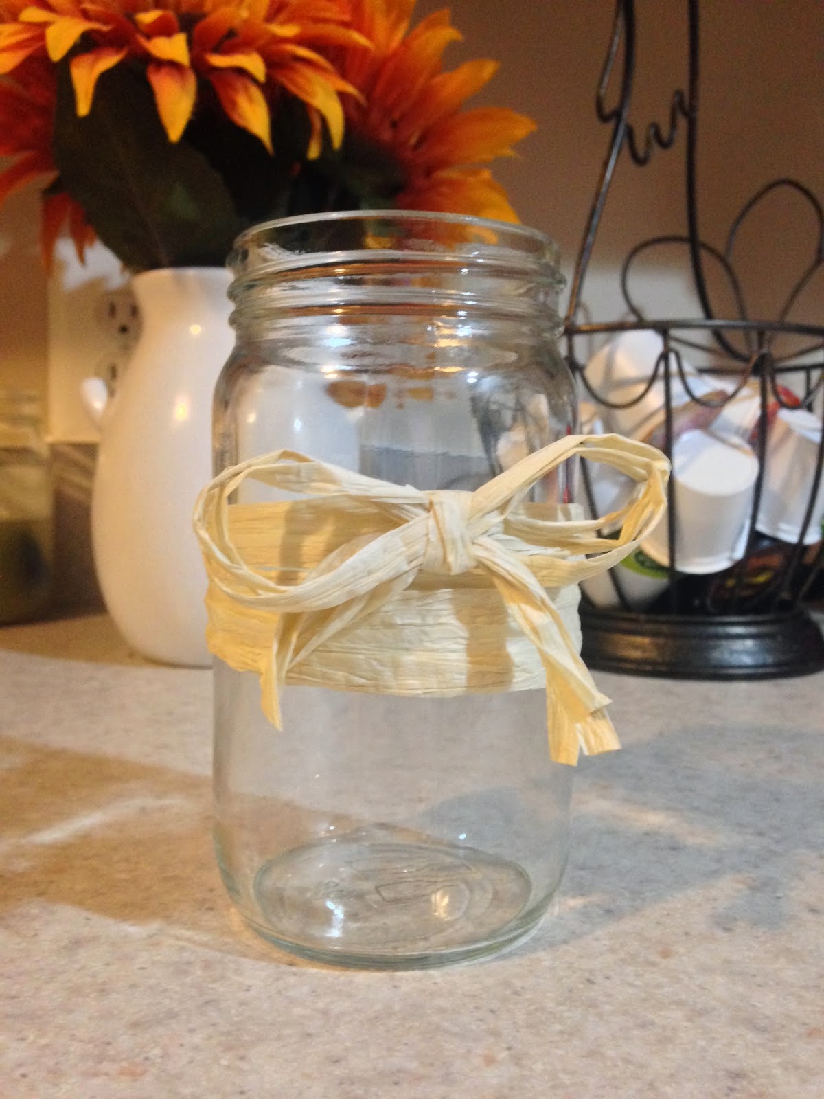 Grace Lucky's DIY Upcycled glass jar utensil holder