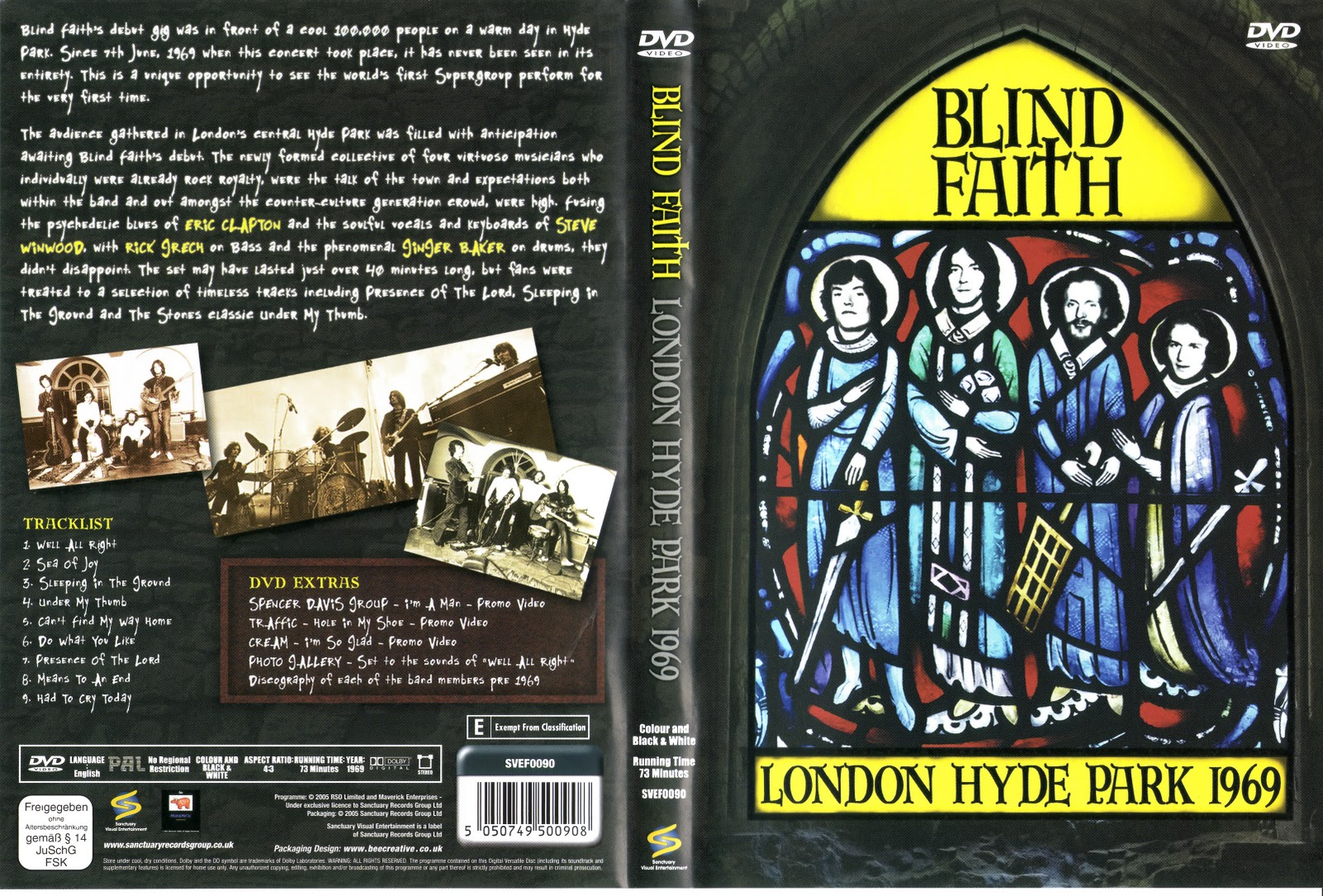DVDS BOOTLEG RAREZ BLIND FAITH LONDON HYDE PARK 1969