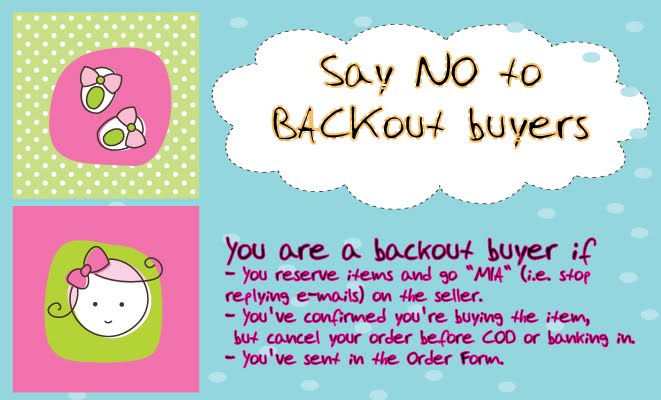 No BACkout buyers!