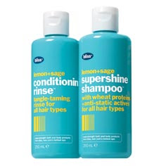 Bliss, Bliss shampoo, Bliss conditioner, Bliss Lemon + Sage Conditioning Rinse, Bliss Lemon + Sage Supershine Shampoo, shampoo, conditioner, hair, hair products