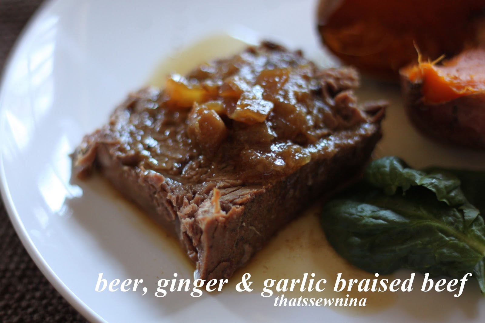 thatssewnina Make Ahead Monday Beer, Ginger, and Garlic Braised Beef