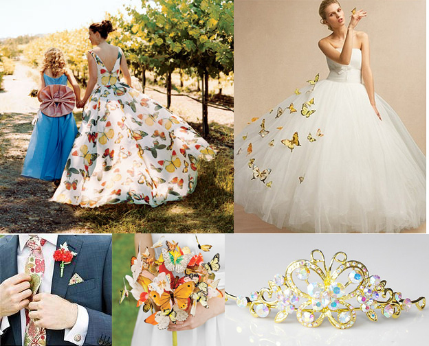vestido de noiva de borboleta