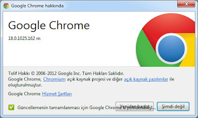 Google Chrome 18 Güncelleme