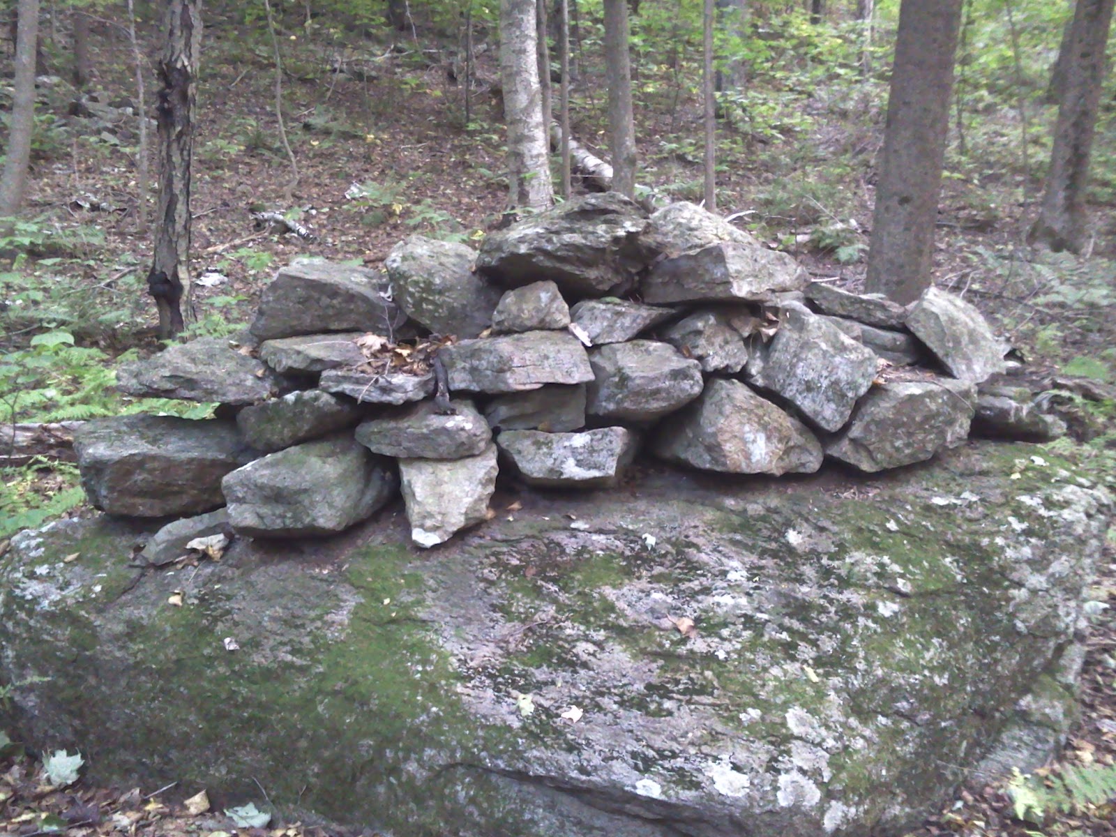 Rock Piles Rock pile found when wandering in woods near Lake Waramaug