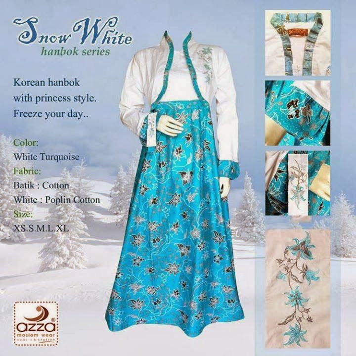 Gamis Hanbok Snowwhite Turquoise Gamis Hanbok Snowwhite Turquoise