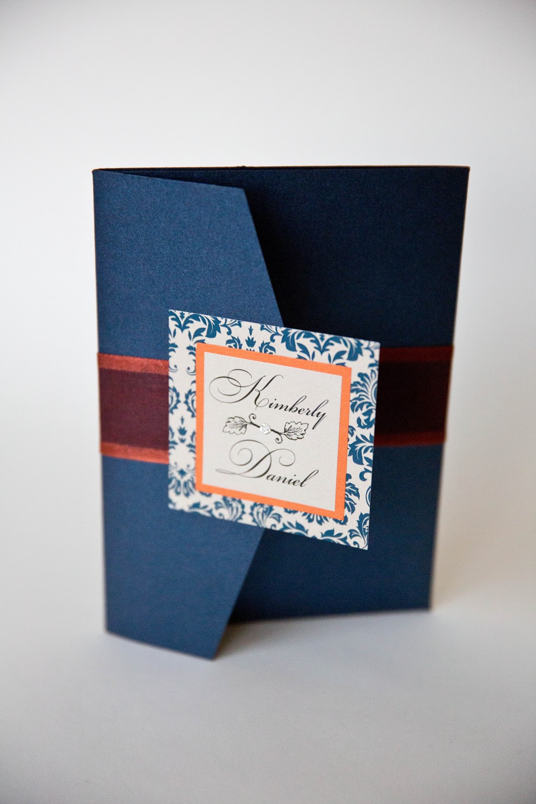 Fall Wedding Invitations Navy Orange Fall Wedding Invitations Navy Orange