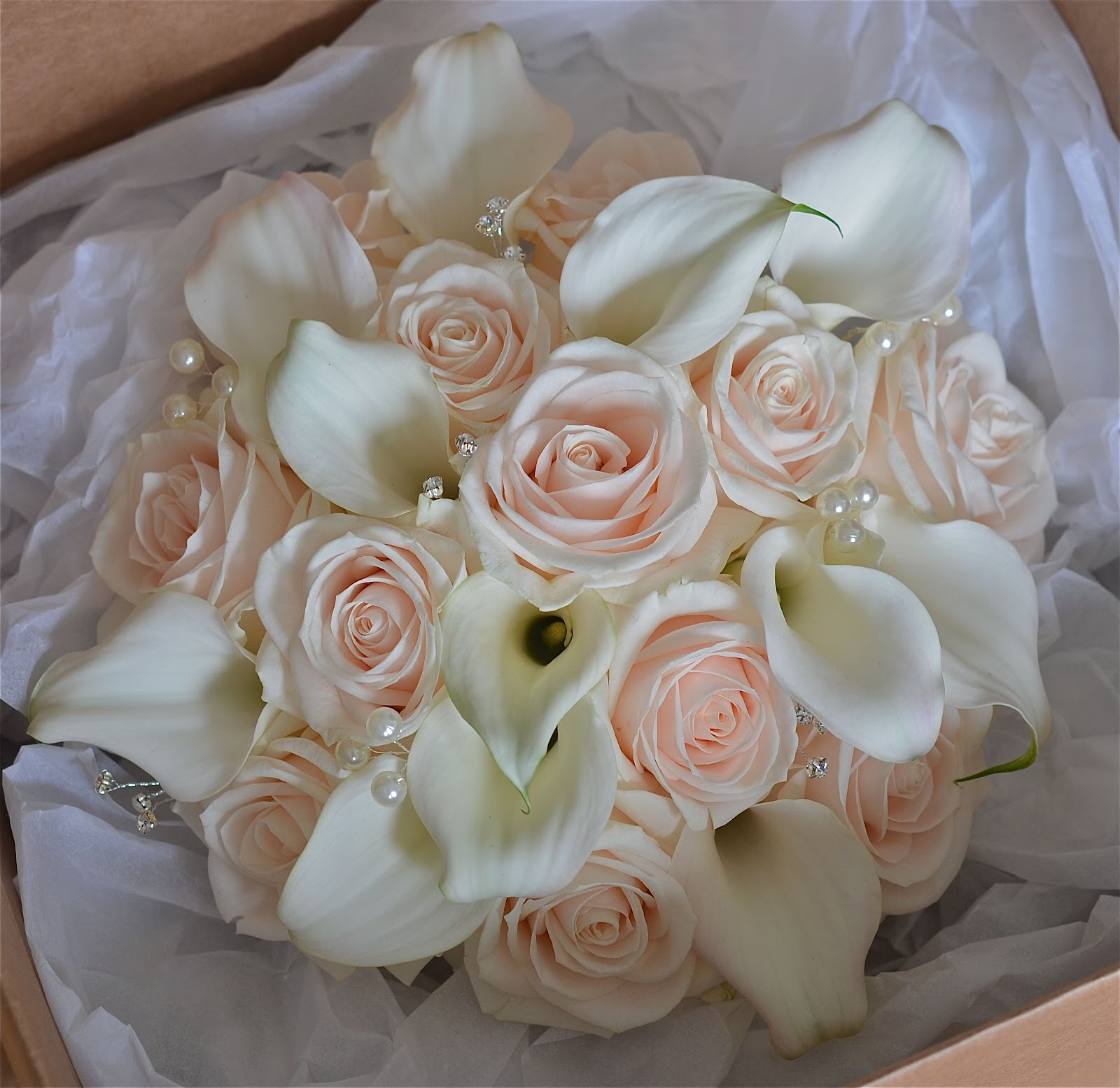 The Flower Magician Ivory Cascade Wedding Bouquet