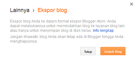 Ekspor Blog untuk unduh semua postingan Ekspor Blog untuk unduh semua postingan
